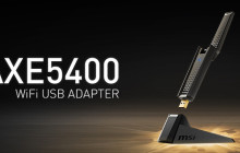 微星发布 AXE5400 三频 Wi-Fi 6E USB 适配器：配备底座、支持即插即用