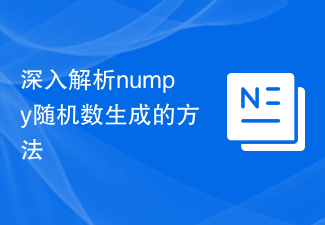 Analyse approfondie de la méthode de génération de nombres aléatoires numpy