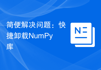 문제에 대한 쉬운 해결책: NumPy 라이브러리를 빠르게 제거