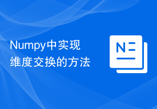 Numpy中實作維度交換的方法