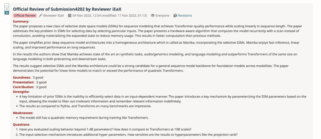 Warum hat das ICLR Mambas Papier nicht akzeptiert? Die KI-Community hat eine große Diskussion entfacht