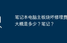 维修一台烧毁的笔记本电脑主板大概需要多少费用？
