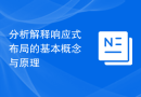 分析解释响应式布局的基本概念与原理