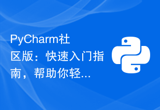 PyCharm社区版：快速入门指南，帮助你轻松安装和使用