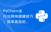 PyCharm多行注释快捷键技巧：简单高效的学习方法