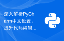深入解析PyCharm中文设置：提升代码编辑体验