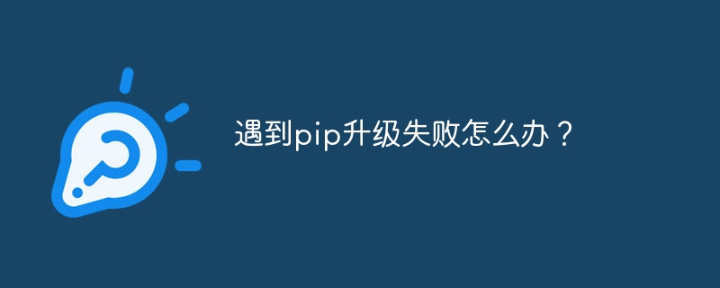 pip アップグレードの失敗の問題を解決するにはどうすればよいですか?