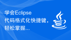 Eclipse 코드 형식 지정 단축키를 배우고 코딩 표준을 쉽게 마스터하세요.