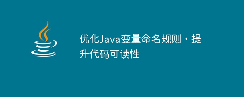 优化java变量命名规则，提升代码可读性