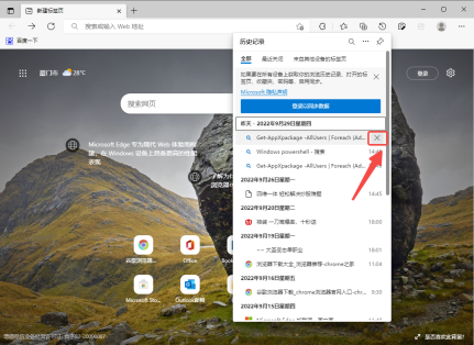 怎样删除edge浏览器的历史记录