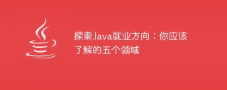 探索java就业方向:你应该了解的五个领域