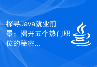 探寻Java就业前景:揭开五个热门职位的秘密