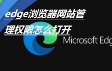如何开启Edge浏览器的网站管理权限