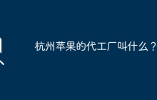 杭州苹果的代工厂叫什么？