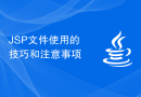 JSP文件使用的技巧和注意事项
