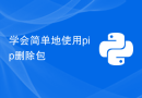 学会简单地使用pip删除包