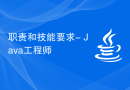职责和技能要求- Java工程师