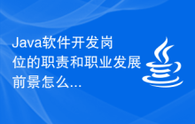 Java软件开发岗位的职责和职业发展前景怎么样？