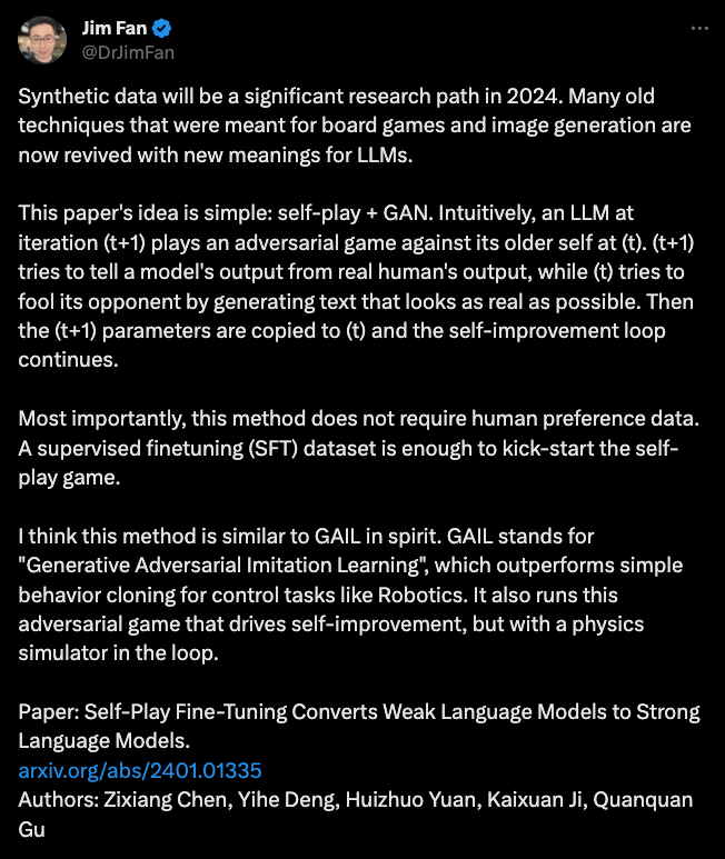 UCLA-Chinesen schlagen einen neuen Selbstspielmechanismus vor! LLM trainiert sich selbst und der Effekt ist besser als der der GPT-4-Expertenanleitung.