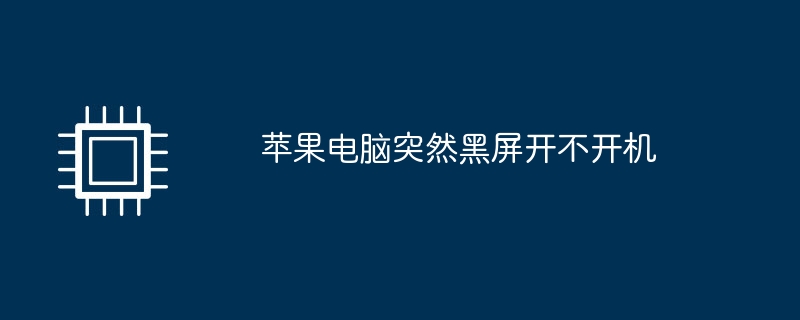 Apple コンピュータが突然画面が真っ暗になり、起動しなくなります