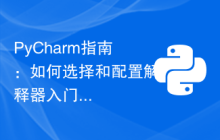 PyCharm指南：如何选择和配置解释器入门