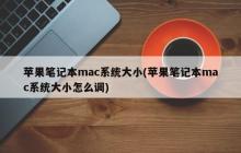 苹果笔记本mac系统大小(苹果笔记本mac系统大小怎么调)