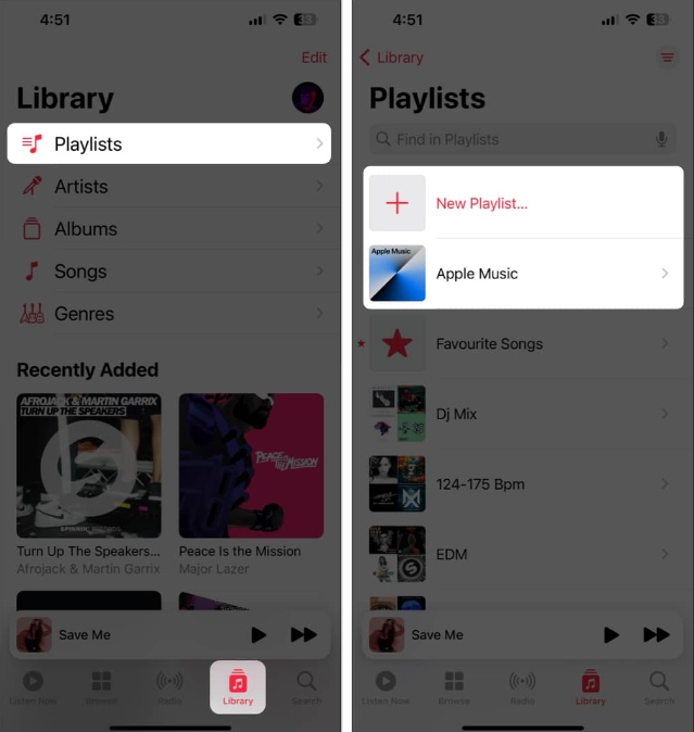 How to create a playlist with Apple's built-in music player (iOS17 tutorial)