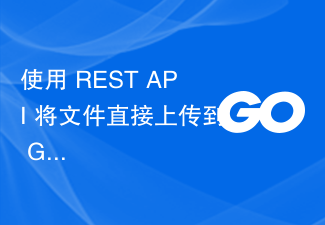 使用 REST API 将文件直接上传到 Google 存储桶
