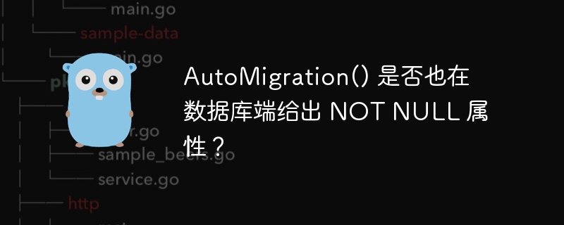 automigration() 是否也在数据库端给出 not null 属性？