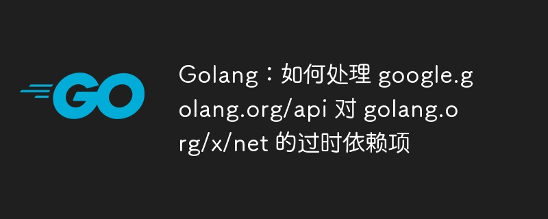 golang：如何处理 google.golang.org/api 对 golang.org/x/net 的过时依赖项