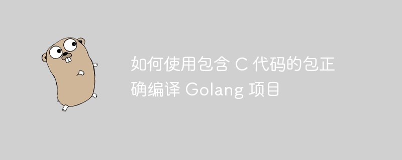 如何使用包含 c 代码的包正确编译 golang 项目
