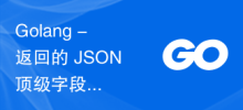 Golang - Returned JSON top-level fields are mutable. How to use it in a structure