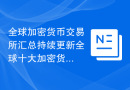 全球加密货币交易所汇总持续更新全球十大加密货币交易所GREAM
