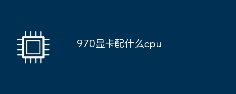 970 그래픽 카드에는 어떤 CPU가 사용되나요?