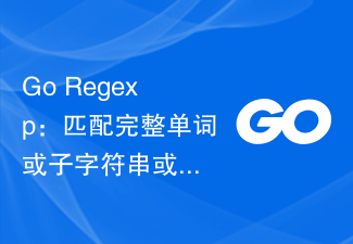 Go Regexp：符合完整單字或子字串或根本不匹配