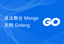 减法聚合 Mongo 文档 Golang