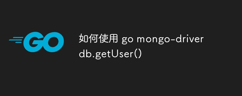 如何使用 go mongo-driver db.getuser()