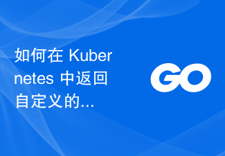 如何在 Kubernetes 中傳回自訂的使用者友善錯誤訊息？