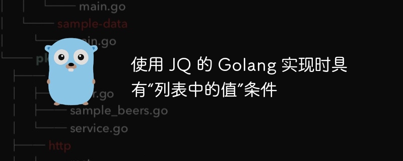 使用 jq 的 golang 实现时具有“列表中的值”条件