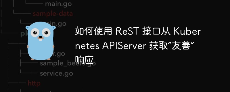 如何使用 rest 接口从 kubernetes apiserver 获取“友善”响应