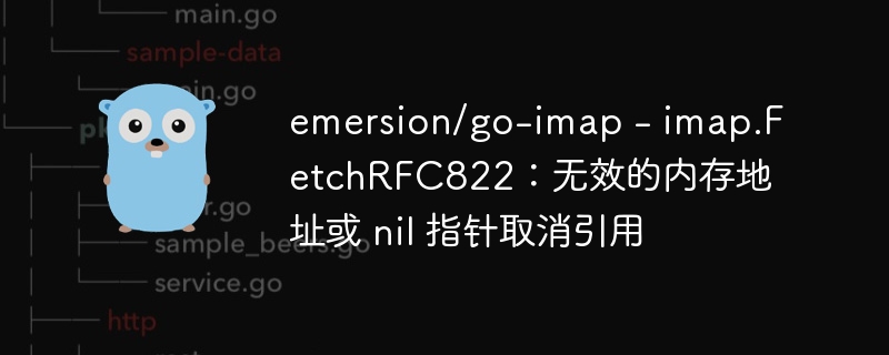 emersion/go-imap - imap.fetchrfc822：无效的内存地址或 nil 指针取消引用