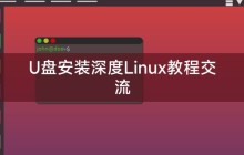U盘安装深度Linux教程交流