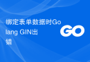 绑定表单数据时Golang GIN出错