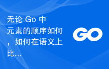 无论 Go 中元素的顺序如何，如何在语义上比较结构与嵌套切片