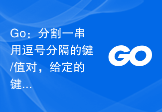 Go: カンマで区切られたキー/値ペアの文字列を分割します。指定されたキー/値ペアにはカンマが埋め込まれている場合があります。