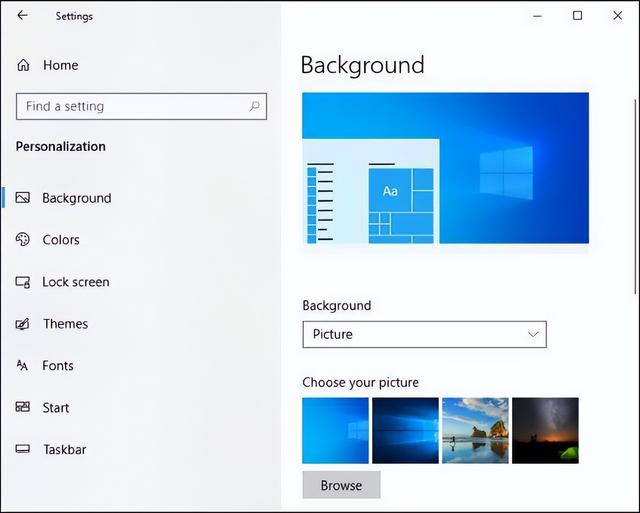 How to restore default wallpaper in win10