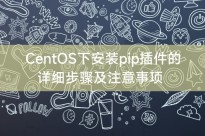 CentOS下安装pip插件的详细步骤及注意事项