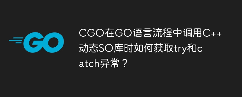 CGO は、GO 言語プロセスで C++ 動的 SO ライブラリを呼び出すときに、try and catch 例外をどのように取得しますか?