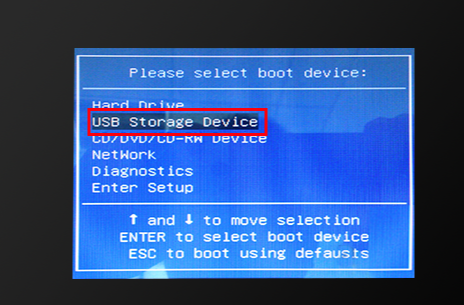 HP can only reinstall the system using a USB flash drive