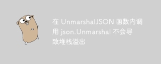 在 UnmarshalJSON 函数内调用 json.Unmarshal 不会导致堆栈溢出